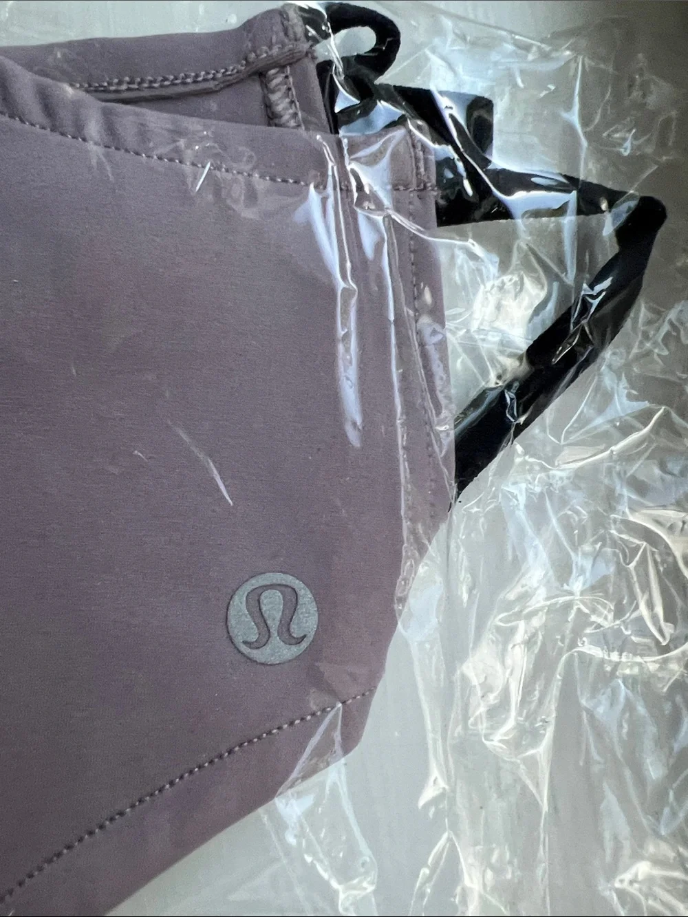 Lululemon Double Strap Face Mask - Mauve Grey NEW